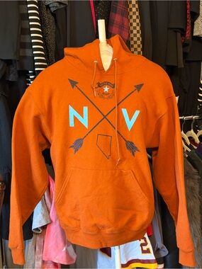 Russell Athletic Orange NV Crossed-Arrows Hoodie
